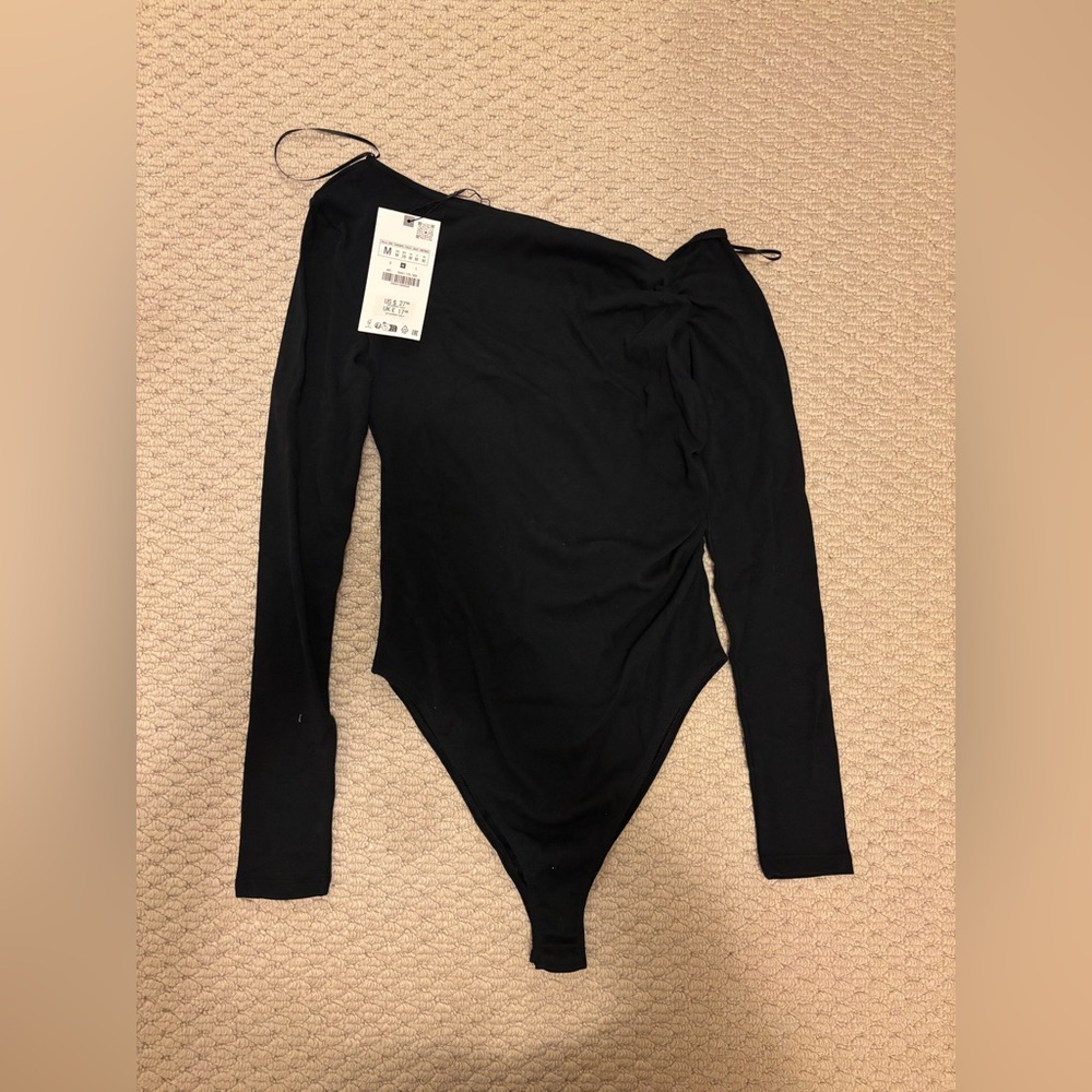 Black Zara off the shoulder bodysuit